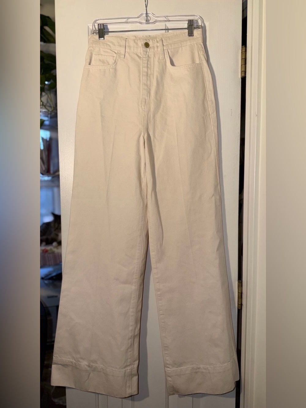 Triarchy Wide-Leg Cream Pants. Sz 28